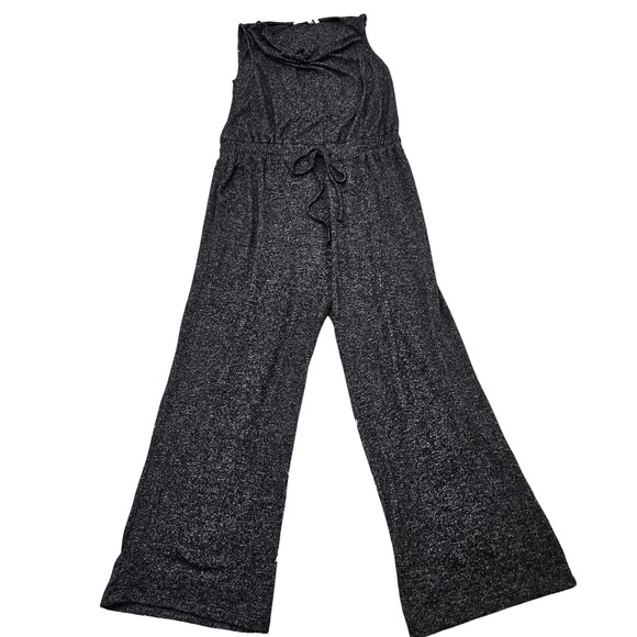 Soft Surroundings Sz PL Dark Gray Cowl Neck Soft Lounge Wide Leg Jumpsuit - Picture 2 of 11